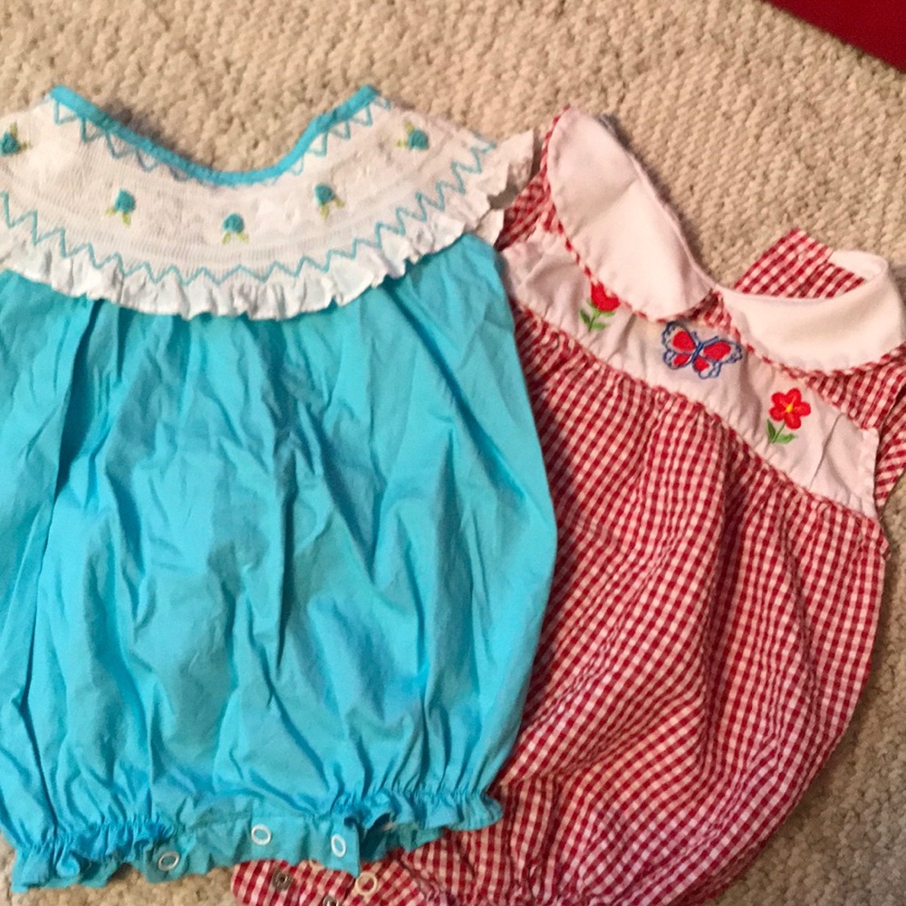 2 piece 6 month bubble romper lot!